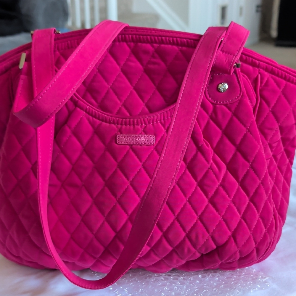 Vera Bradley Bright Pink Quilted Tote